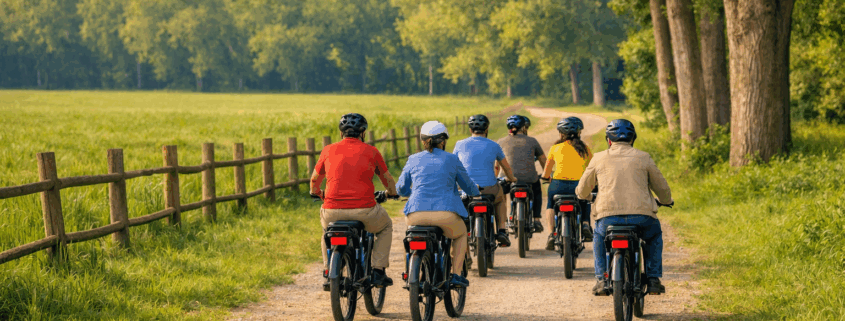 Gruppe Radfahrer