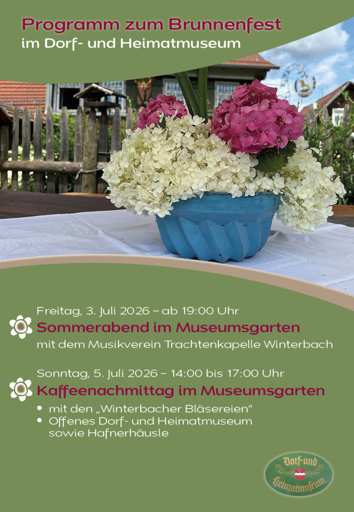 Programm zum Brunnenfest im Dorf- und Heimatmuseum